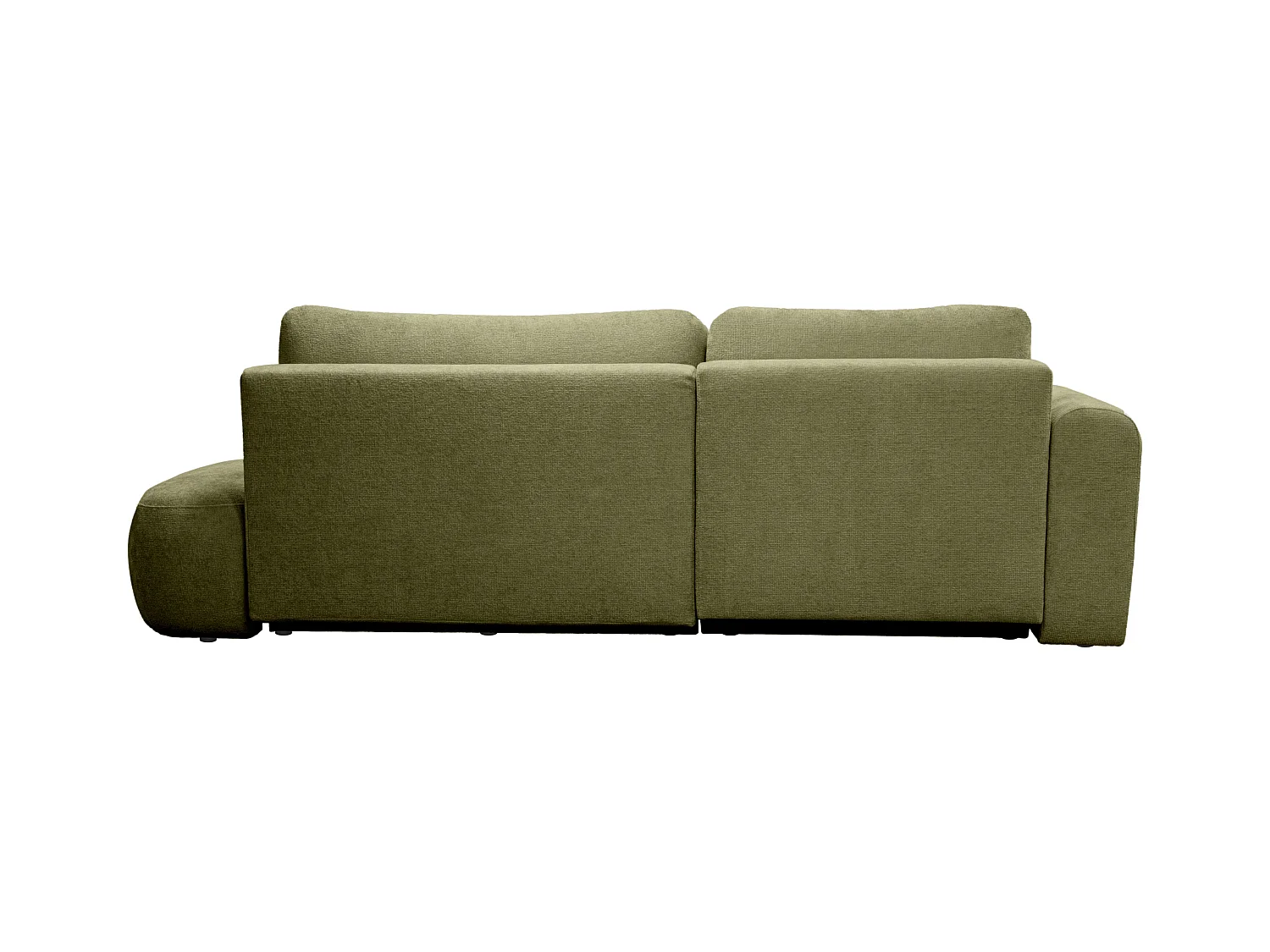 Ecksofa mit Schlaffunktion - Ecke links - Chenille-Stoff - Khaki - BROCARO von Maison Céphy