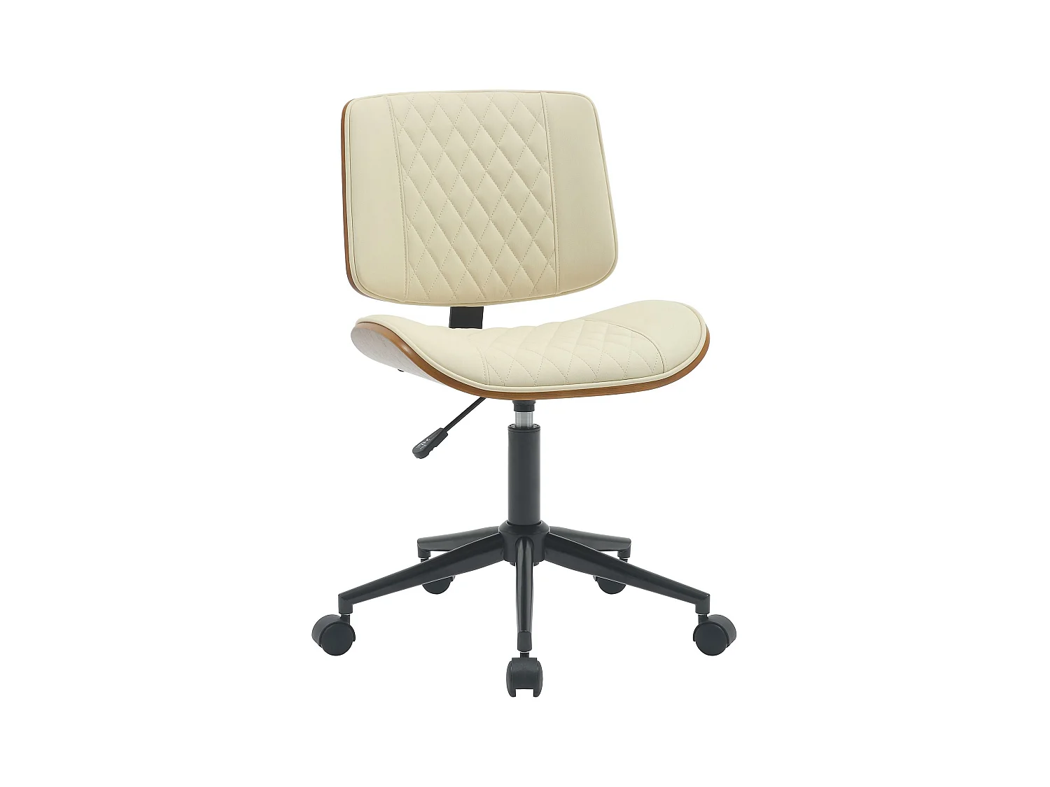 Chaise de bureau - Bois - Noyer / Crème - Plover