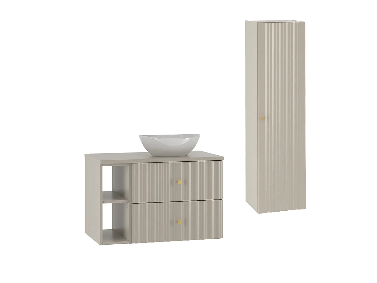 Izae Cachemire 80 cm 2 nicchie lavabo singolo con piedistallo