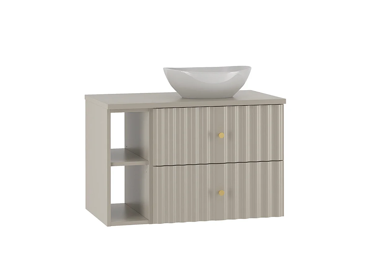 Izae Cachemire 80 cm 2 nicchie lavabo singolo con piedistallo
