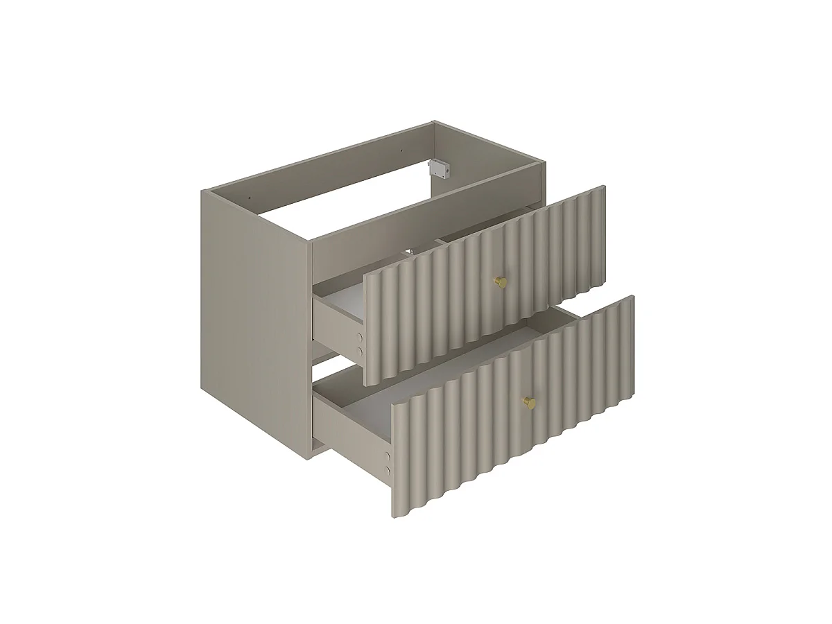 Ensemble meuble simple vasque 80cm et colonne Izae Cachemire