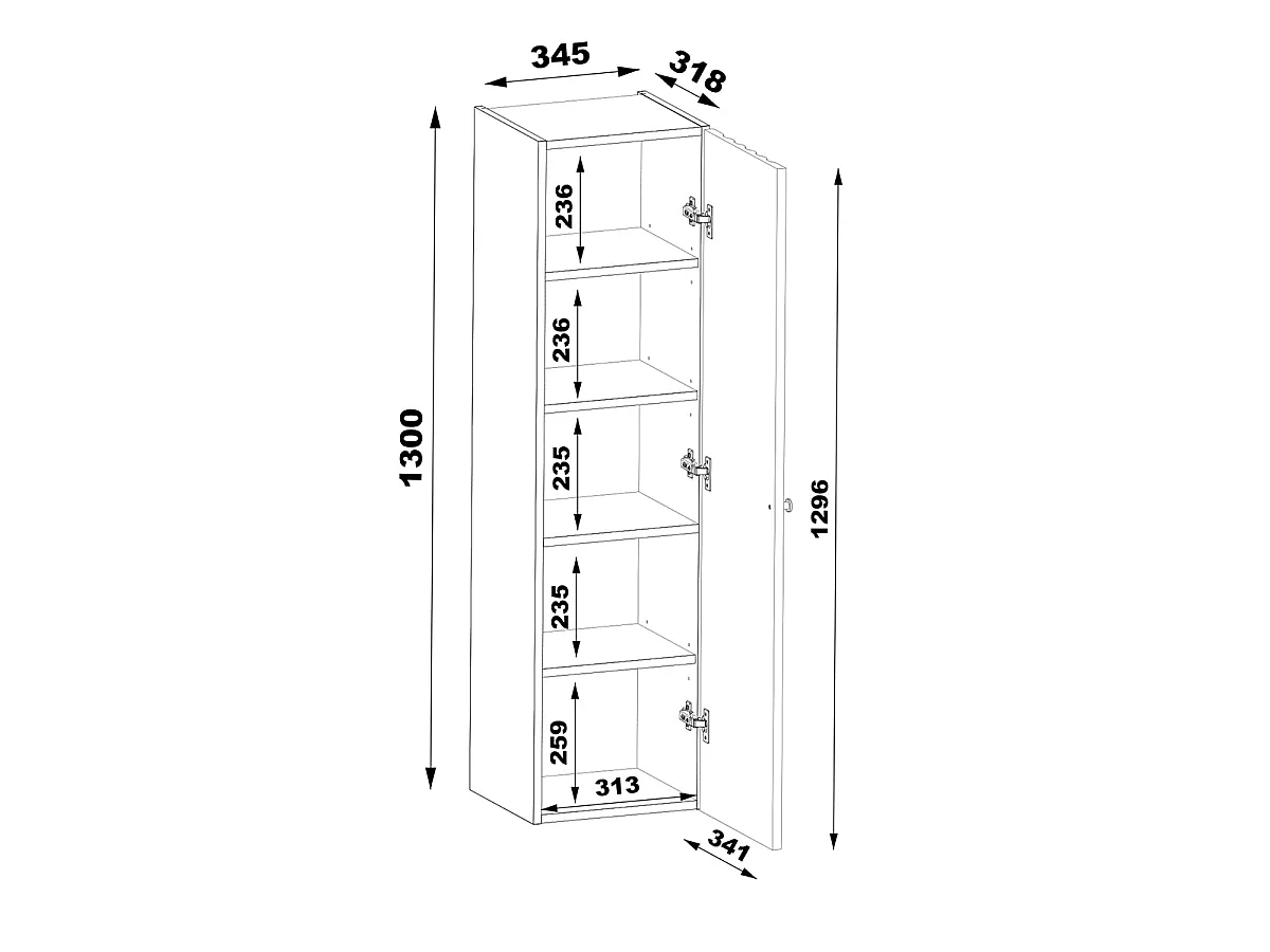 Ensemble meuble simple vasque 60cm et colonne Izae Cachemire