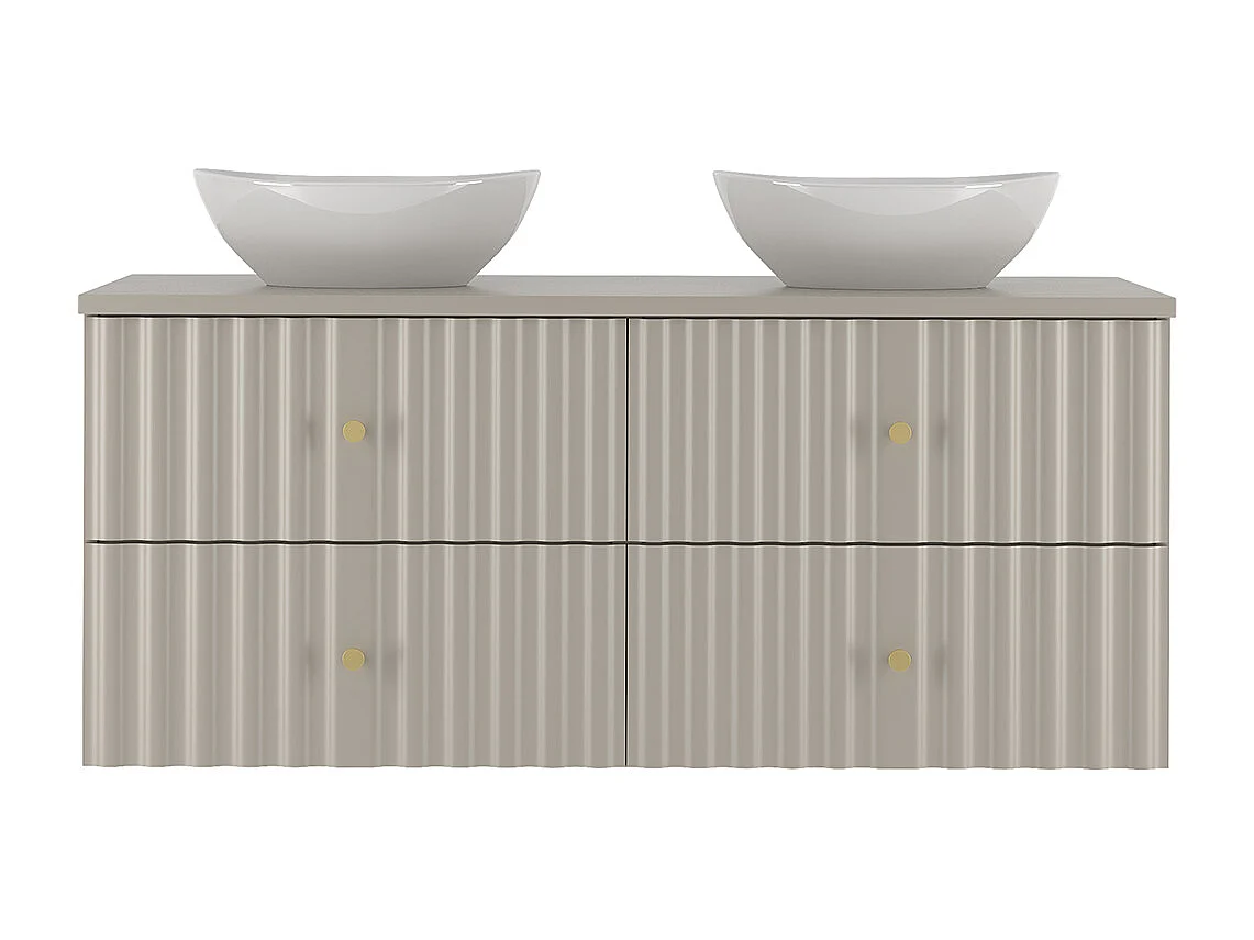 Mobile bagno doppio lavabo Izae cachemire 120cm