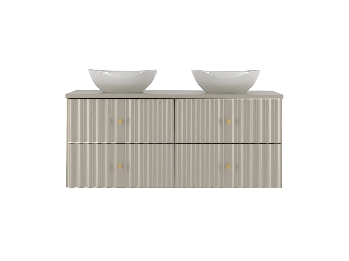 Meuble double vasque 120cm Izae Cachemire
