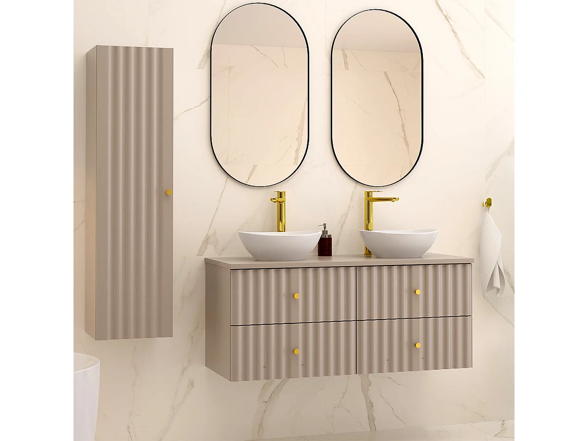 Meuble double vasque 120cm Izae Cachemire