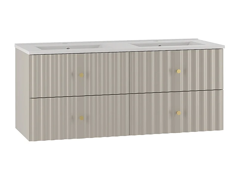 Meuble double vasque encastrée 120cm Izae Cachemire