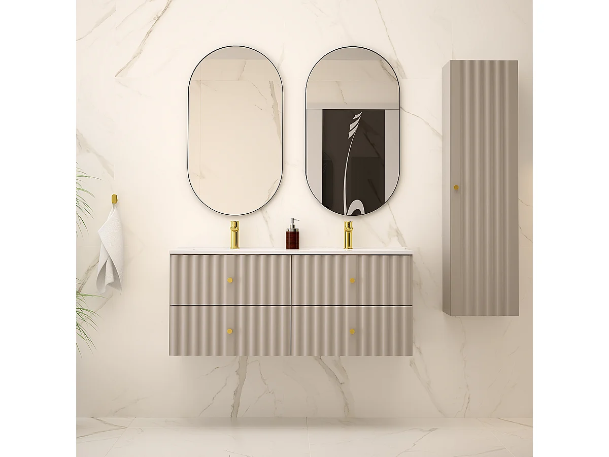 Dubbele wastafel 120cm Izae Cachemire