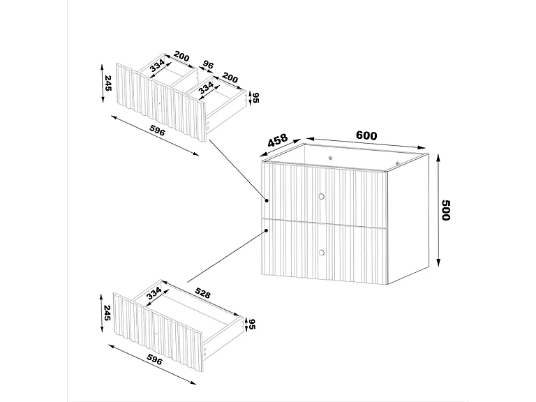 Mobile bagno con lavabo Izae cachemire 80cm