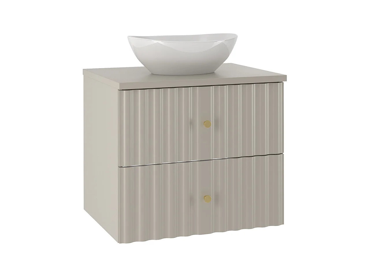 Meuble simple vasque 60cm Izae Cachemire