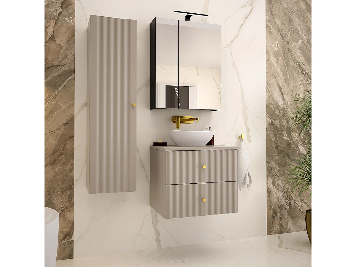 Mobile bagno con lavabo Izae cachemire 60cm