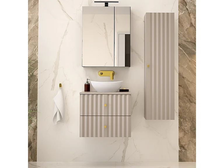 Mobile bagno con lavabo Izae cachemire 60cm