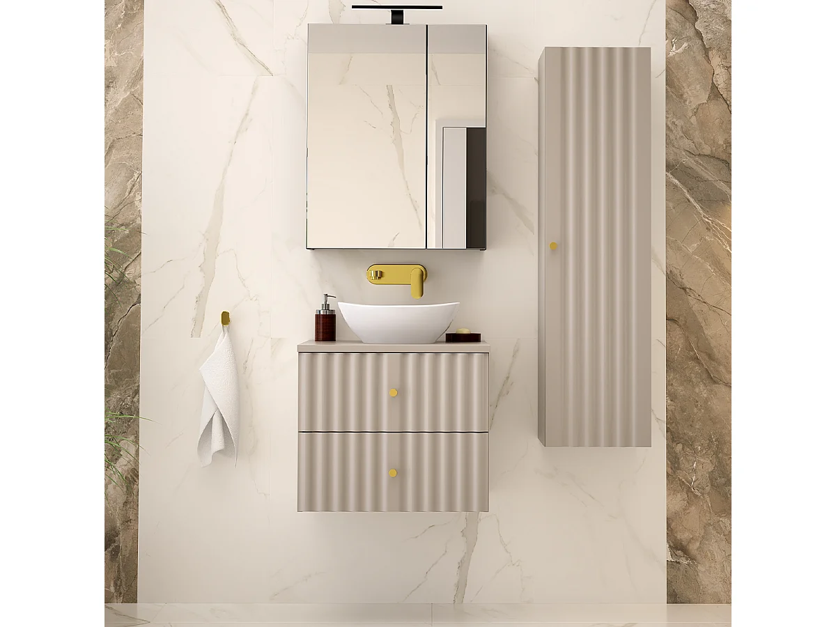 Meuble simple vasque 60cm Izae Cachemire