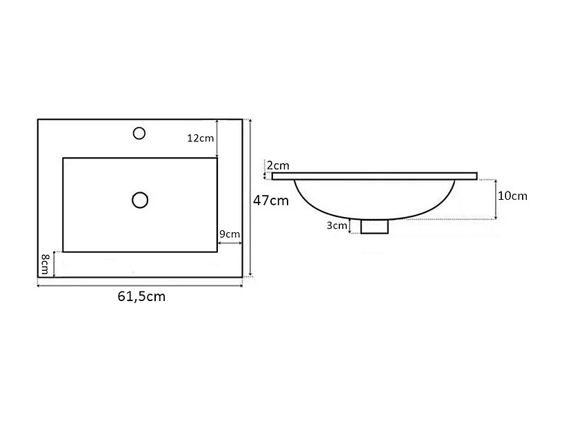 Mobile bagno con lavabo Izae cachemire 60cm