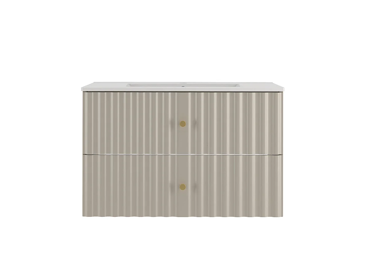 Mobile singolo Izae Cachemire 80 cm con lavabo incassato