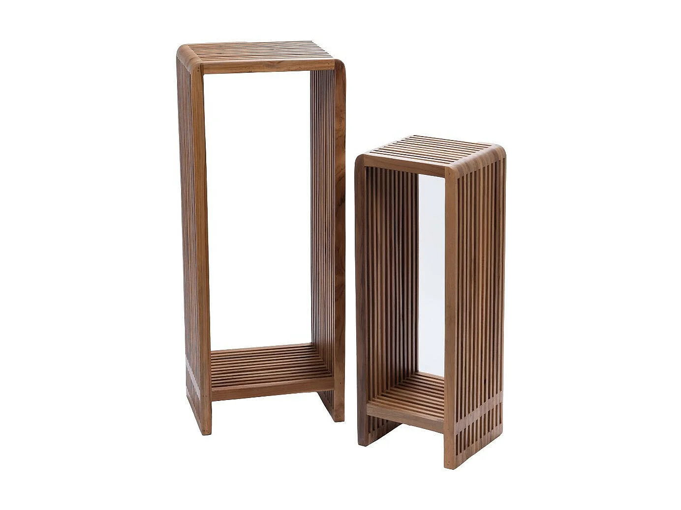 Sellettes en teck recyclé (set de 2) - MILAN