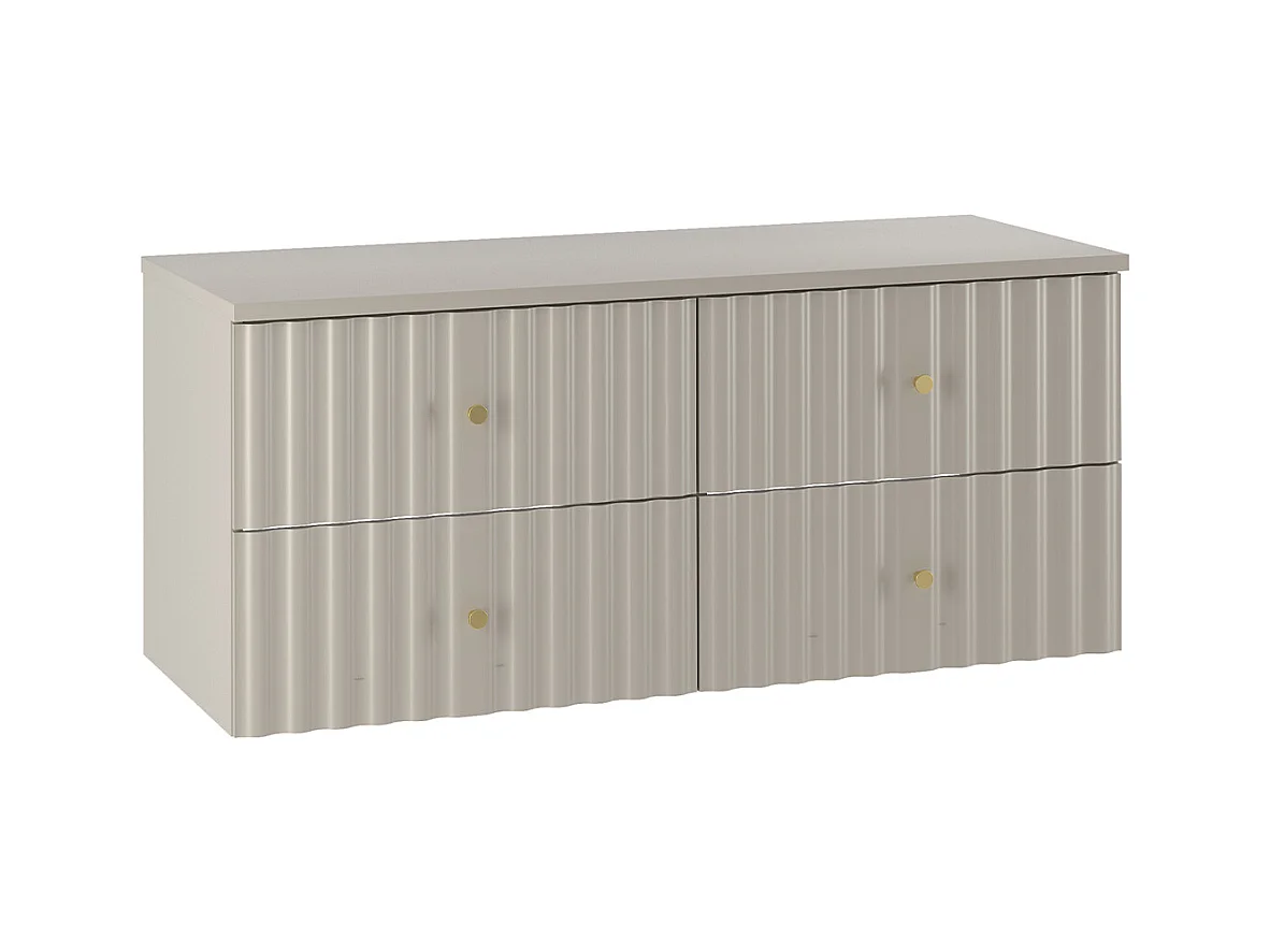 Meuble sous-vasque 120cm plan de toilette Izae Cachemire