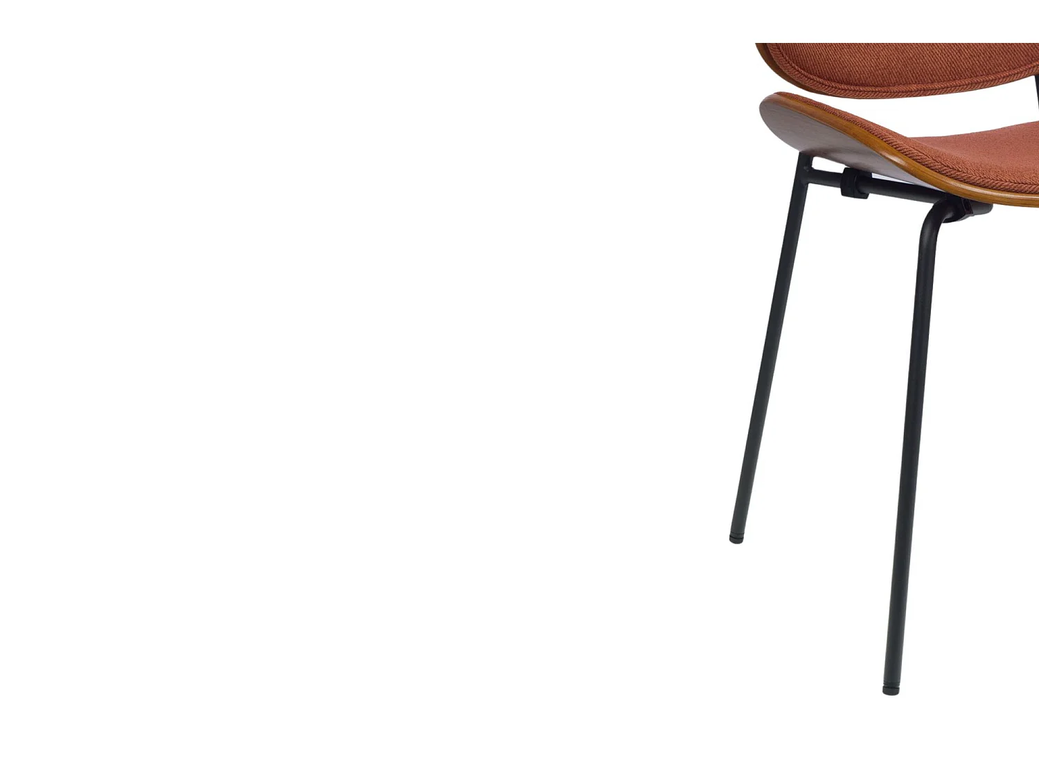 Chaises rétro en noyer et tissu (lot de 2) - ELLEA