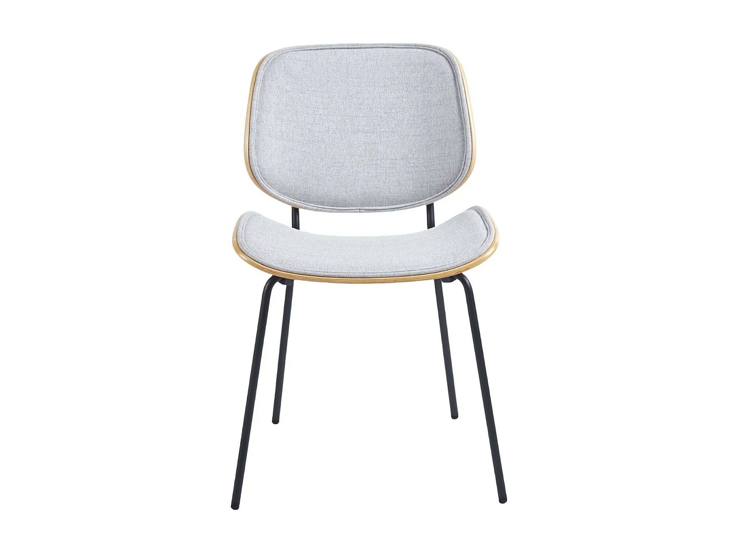 Chaises rétro en chêne et tissu (lot de 2) - ELLEA