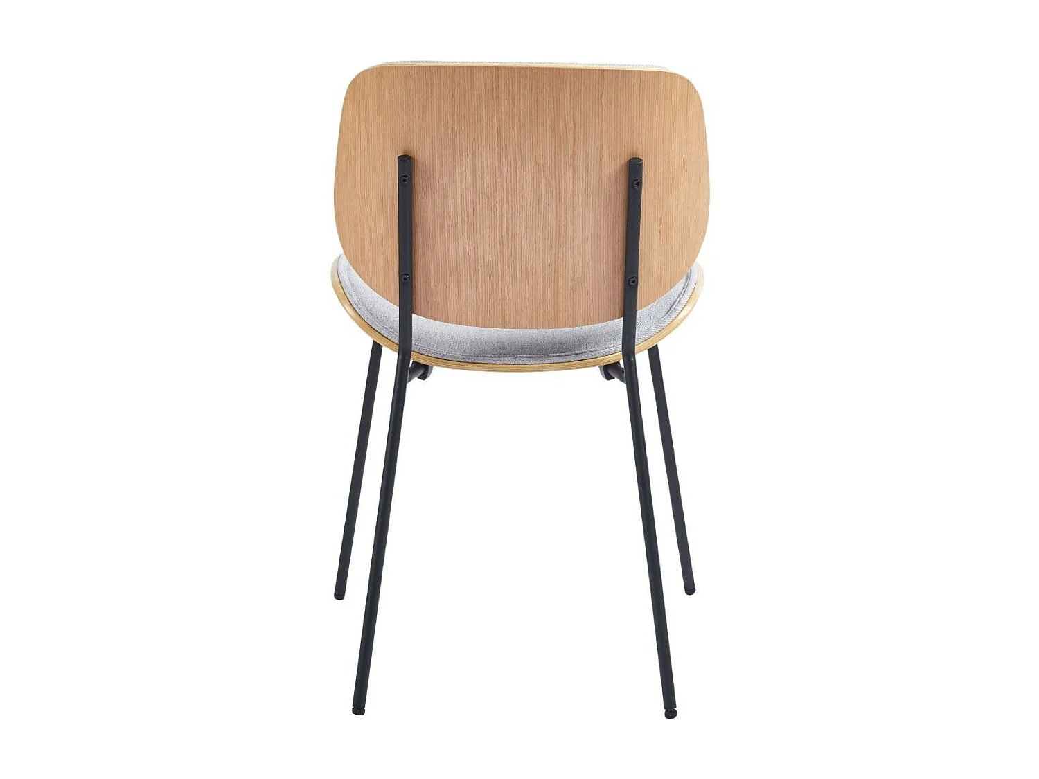 Chaises rétro en chêne et tissu (lot de 2) - ELLEA