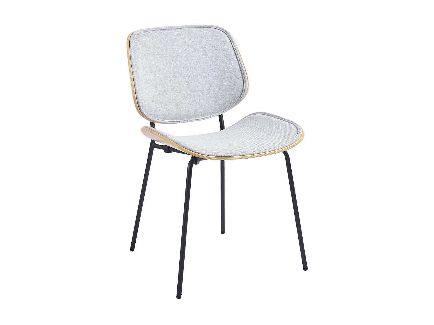 Chaises rétro en chêne et tissu (lot de 2) - ELLEA