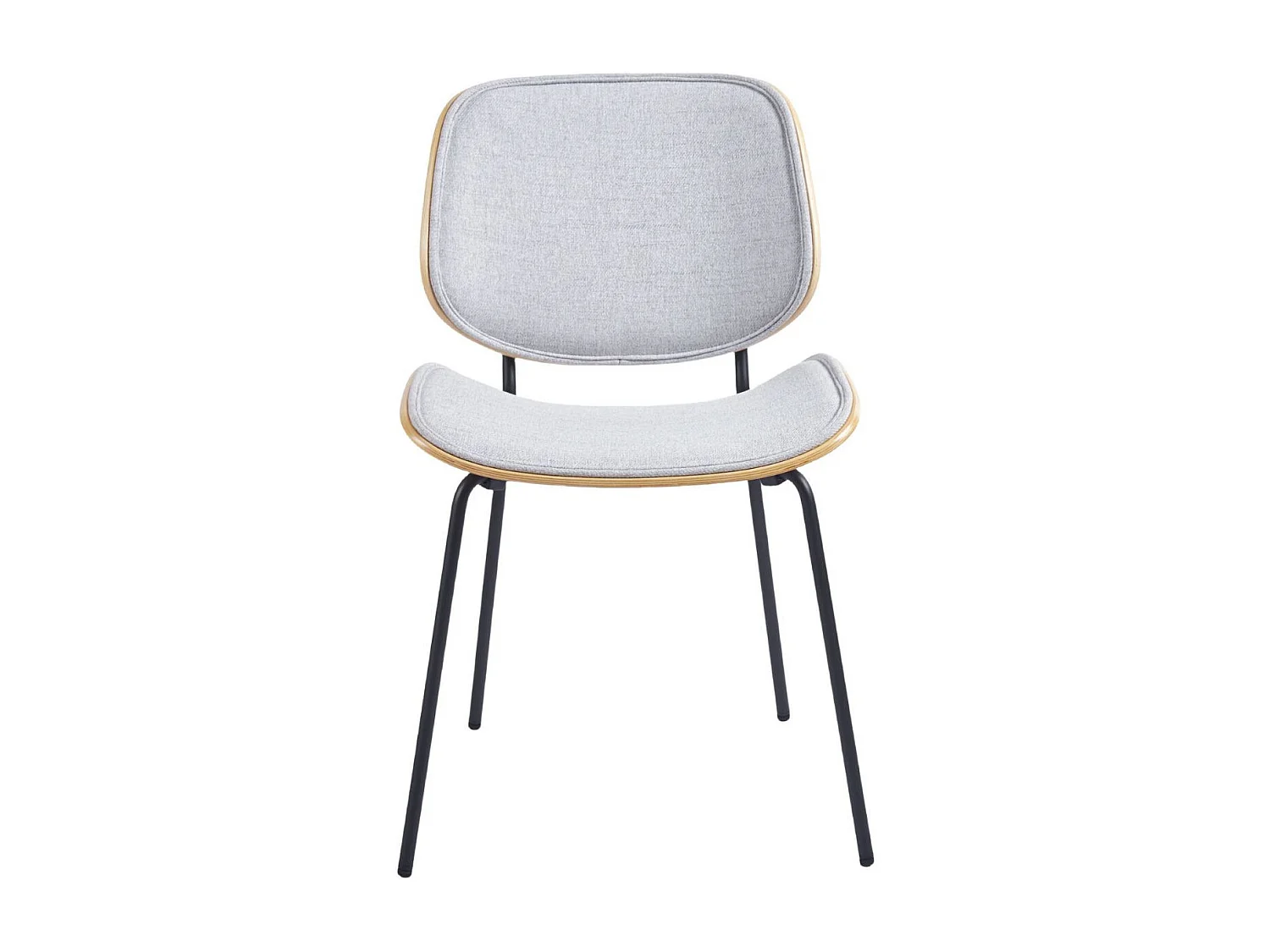Chaises rétro en chêne et tissu (lot de 2) - ELLEA