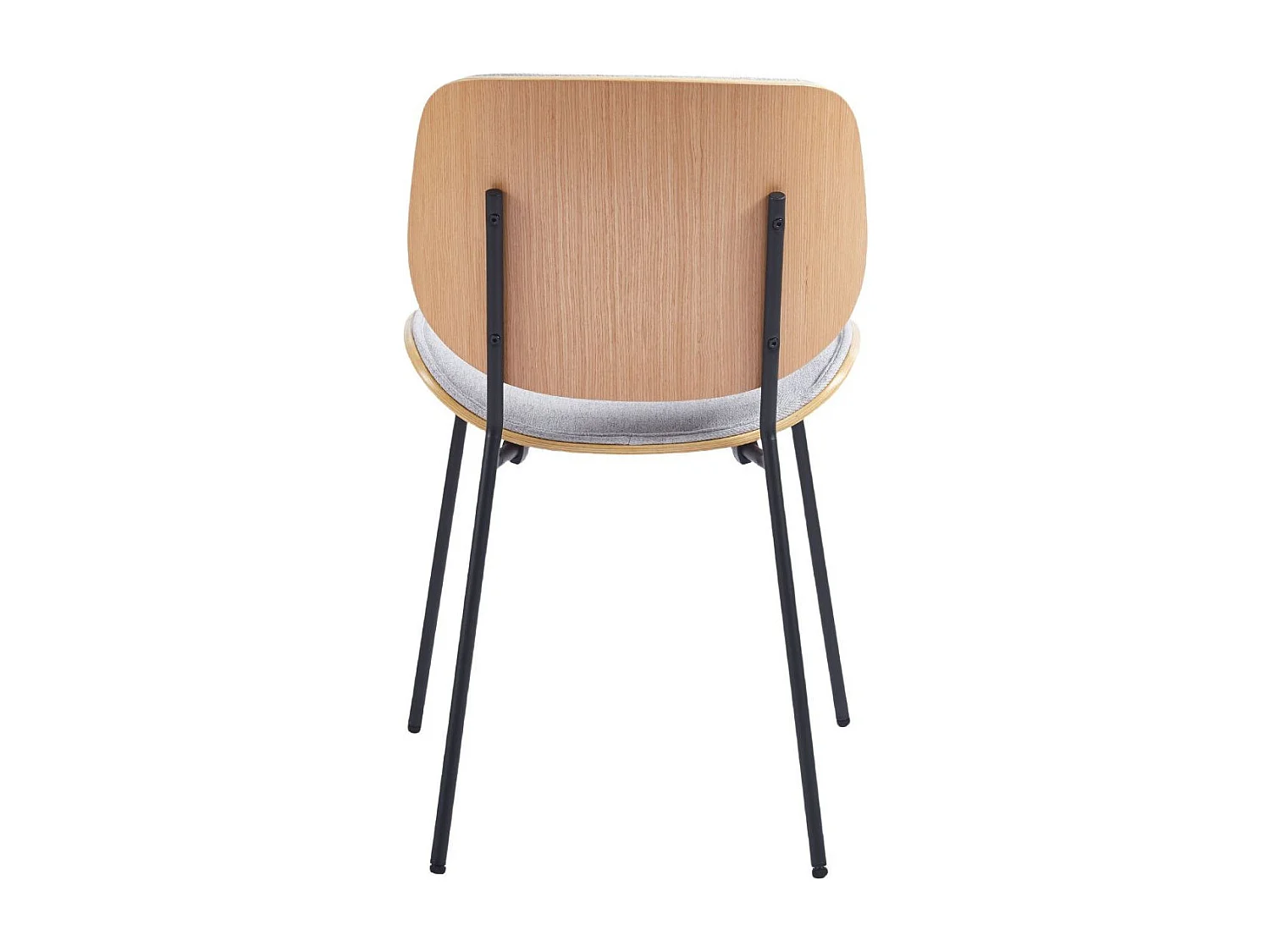 Chaises rétro en chêne et tissu (lot de 2) - ELLEA