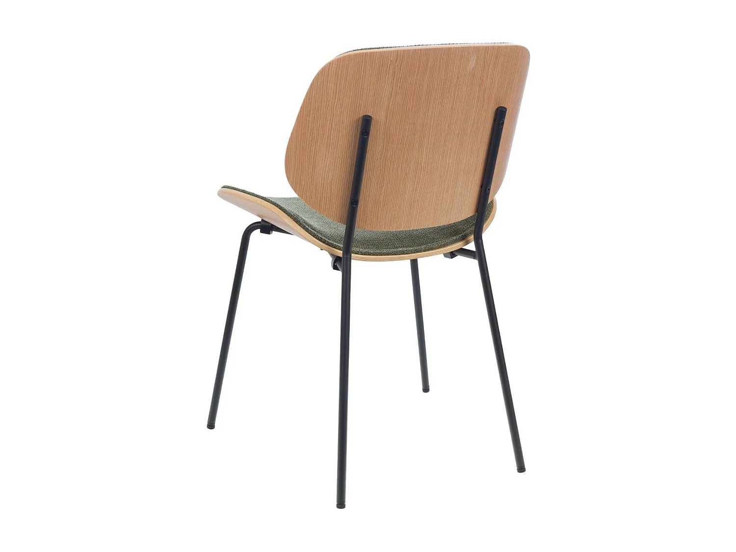 Chaises rétro en chêne et tissu (lot de 2) - ELLEA