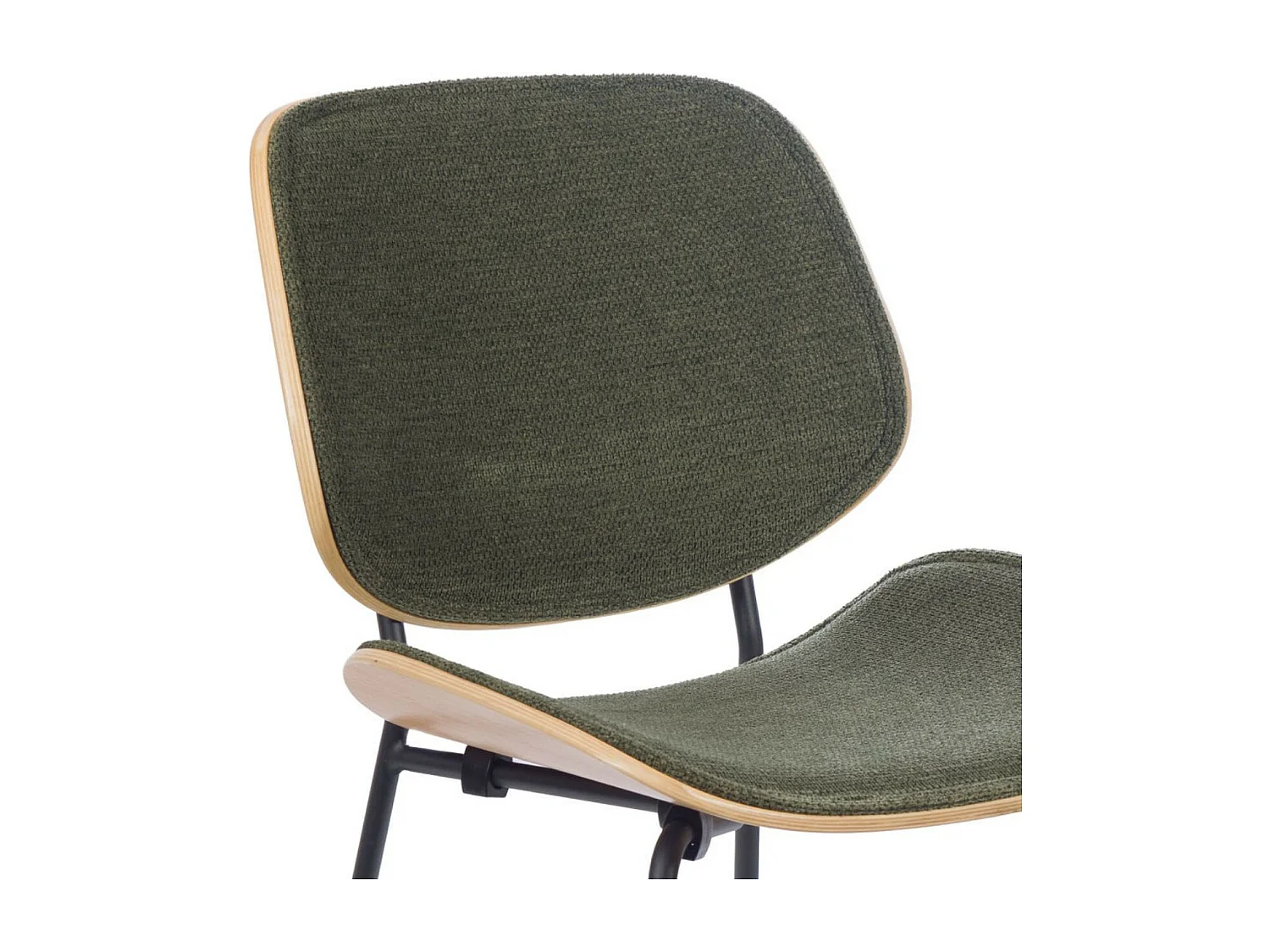 Chaises rétro en chêne et tissu (lot de 2) - ELLEA