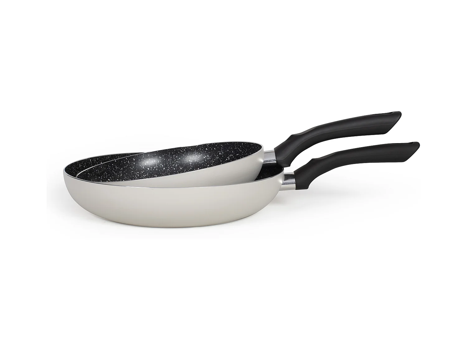 Livoo Lot de 2 poêles antiadhésif 24/28cm gris - MEN124GR