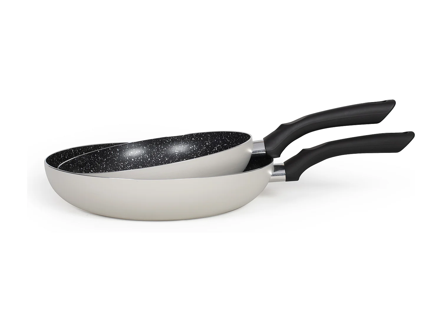 Livoo Lot de 2 poêles antiadhésif 24/28cm gris - MEN124GR