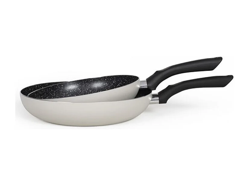 Livoo Lot de 2 poêles antiadhésif 24/28cm gris - MEN124GR