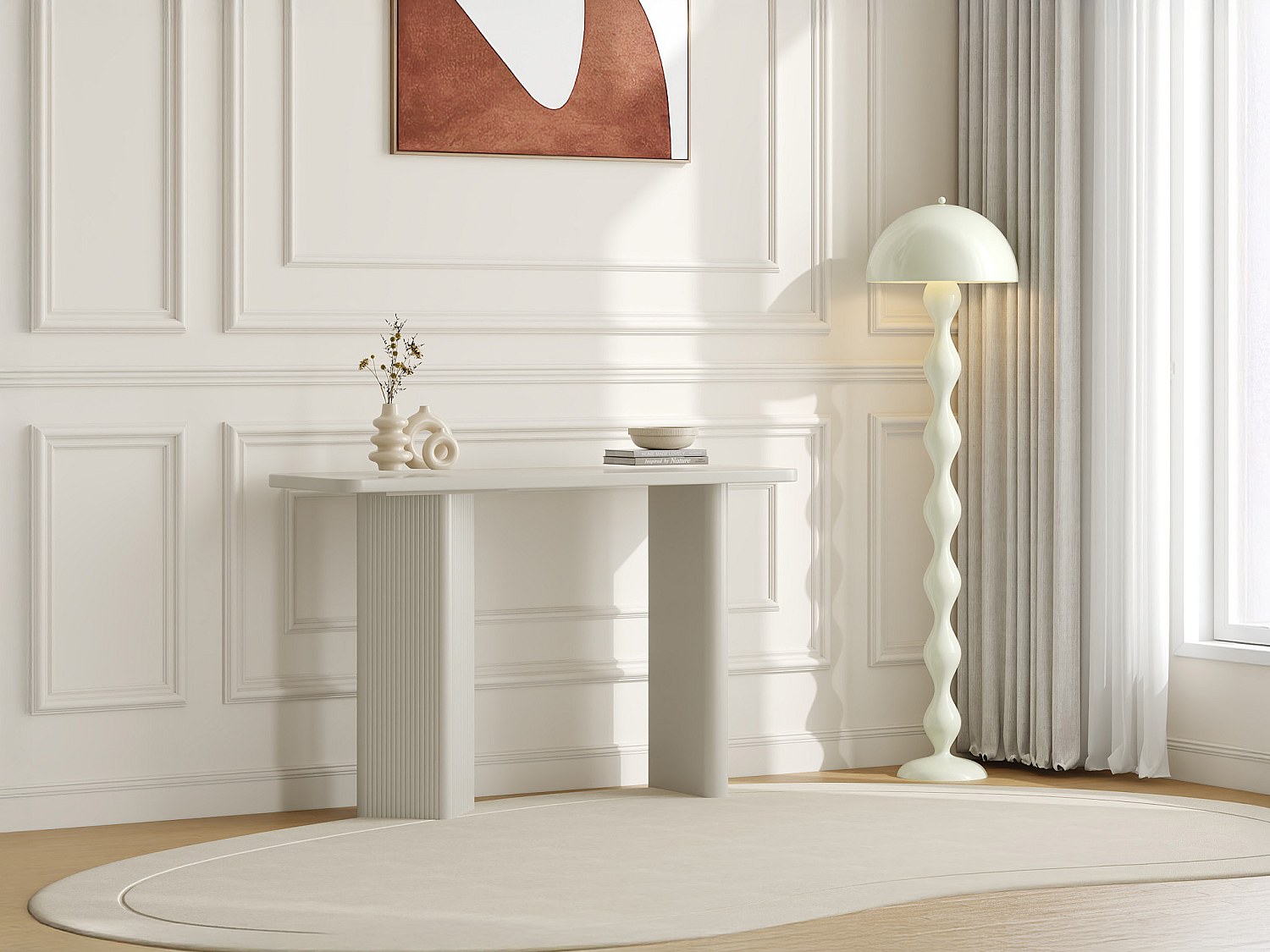 Vente-unique Konsole Aus Mdf - Beige - Kaveline
