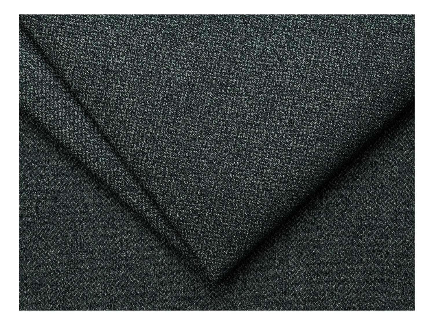 Grote, panoramische hoekzitbank in groene stof POGNI van Maison Céphy