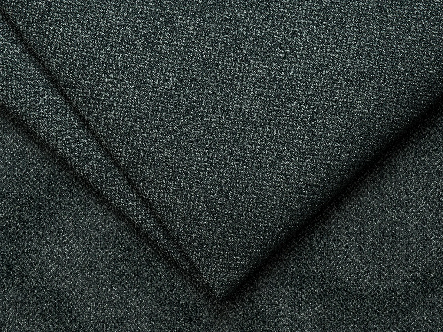 Grand canapé d'angle panoramique en tissu chiné vert POGNI de Maison Céphy