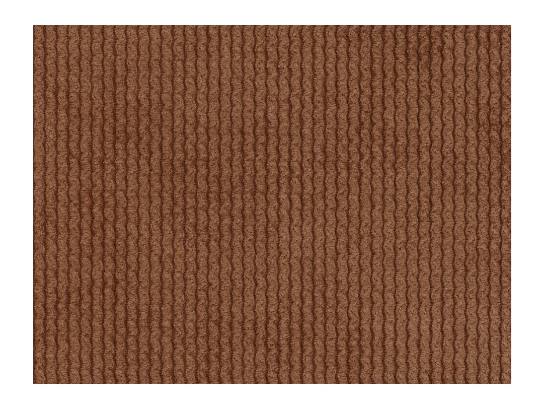 Grand Canapé d'angle panoramique en velours côtelé fines côtes terracotta POGNI de Maison Céphy