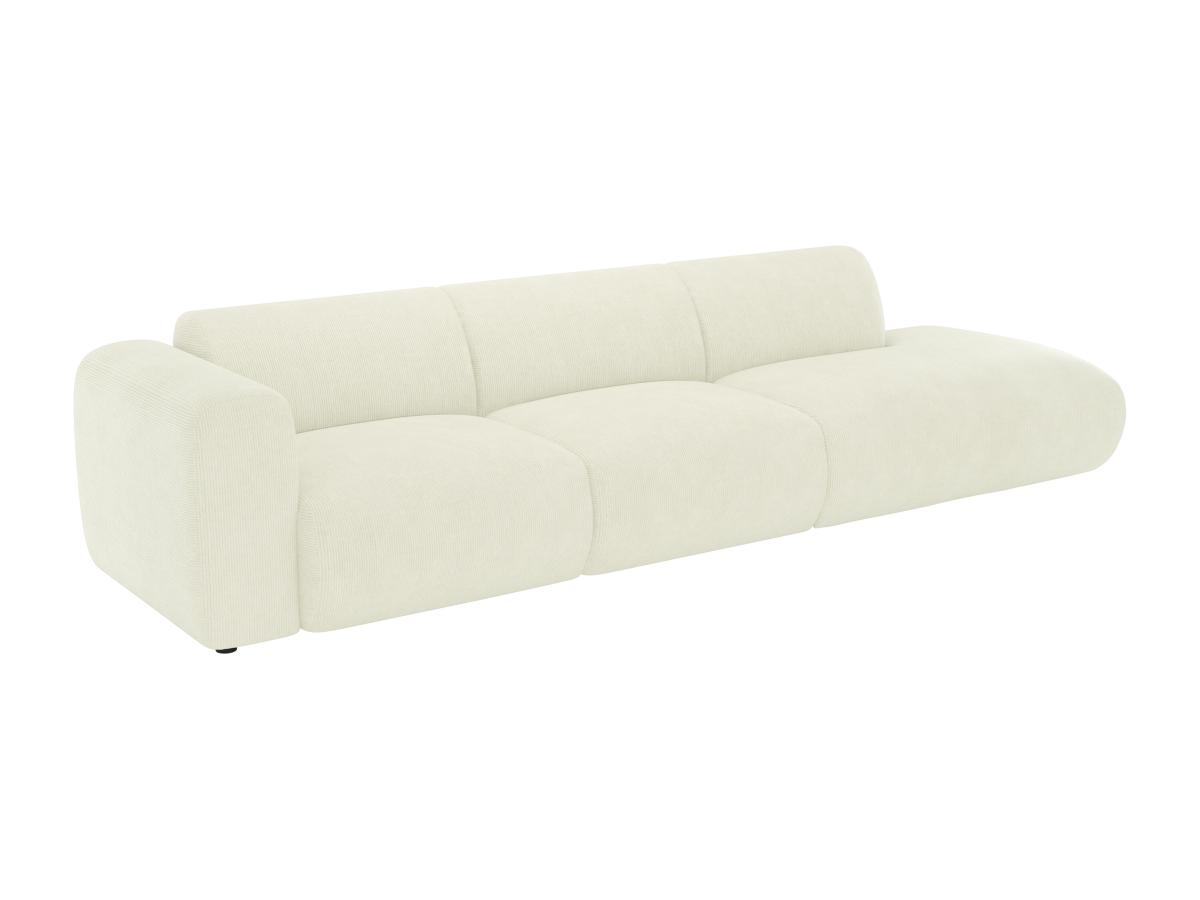 Großes Sofa 5-Sitzer - Armlehne links - Strukturstoff - Beige - POGNI von M günstig online kaufen