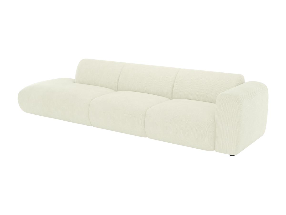 Großes Sofa 5-Sitzer - Armlehne rechts - Strukturstoff - Beige - POGNI von günstig online kaufen