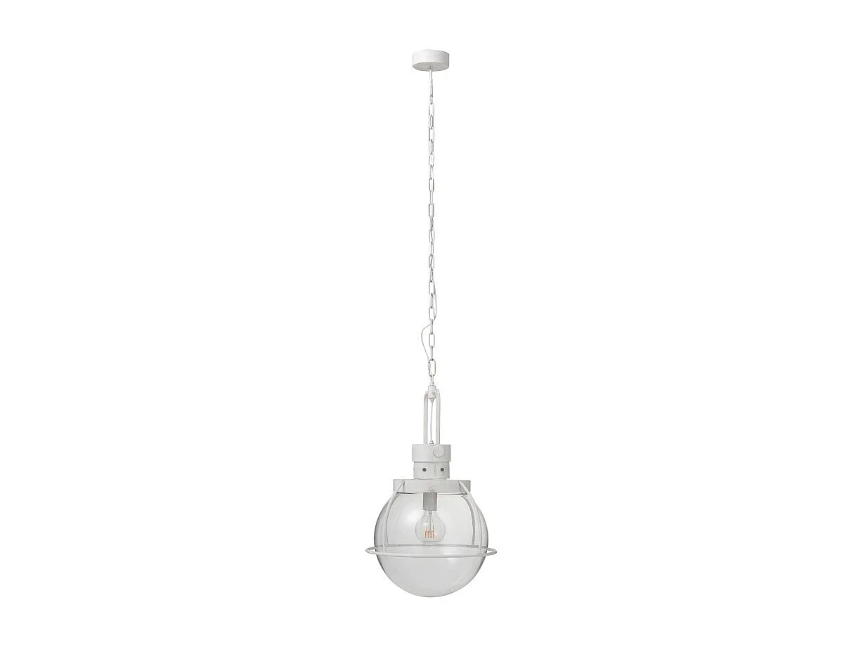 Lampe Suspension Boule "Iore" 40cm Blanc