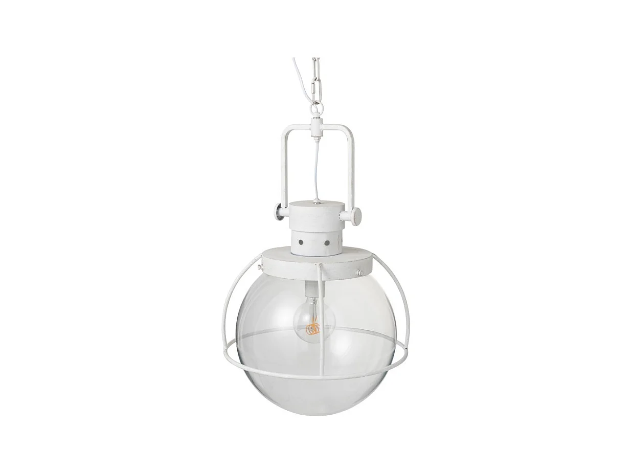 Lampe Suspension Boule "Iore" 40cm Blanc
