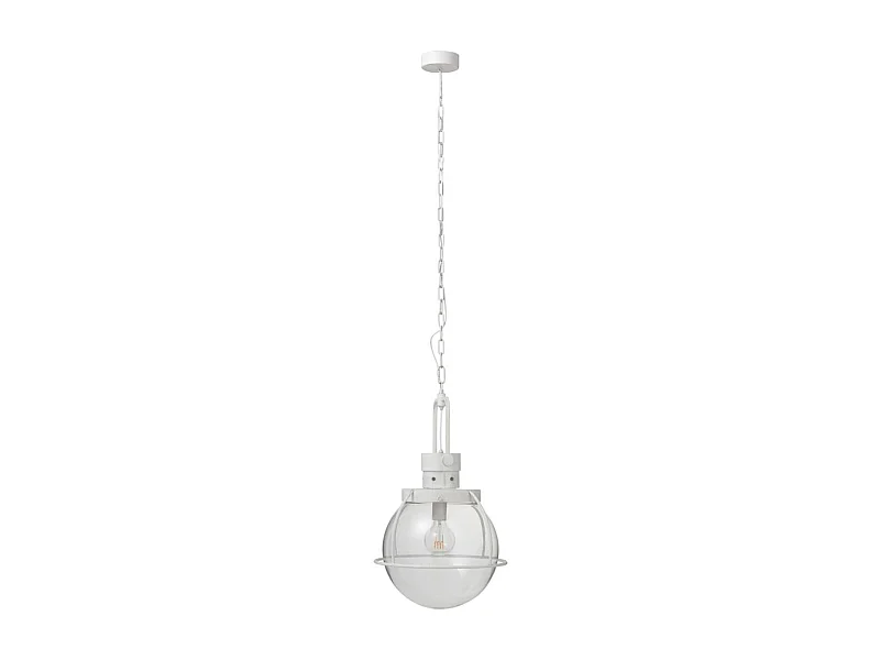 Lampe Suspension Boule "Iore" 40cm Blanc