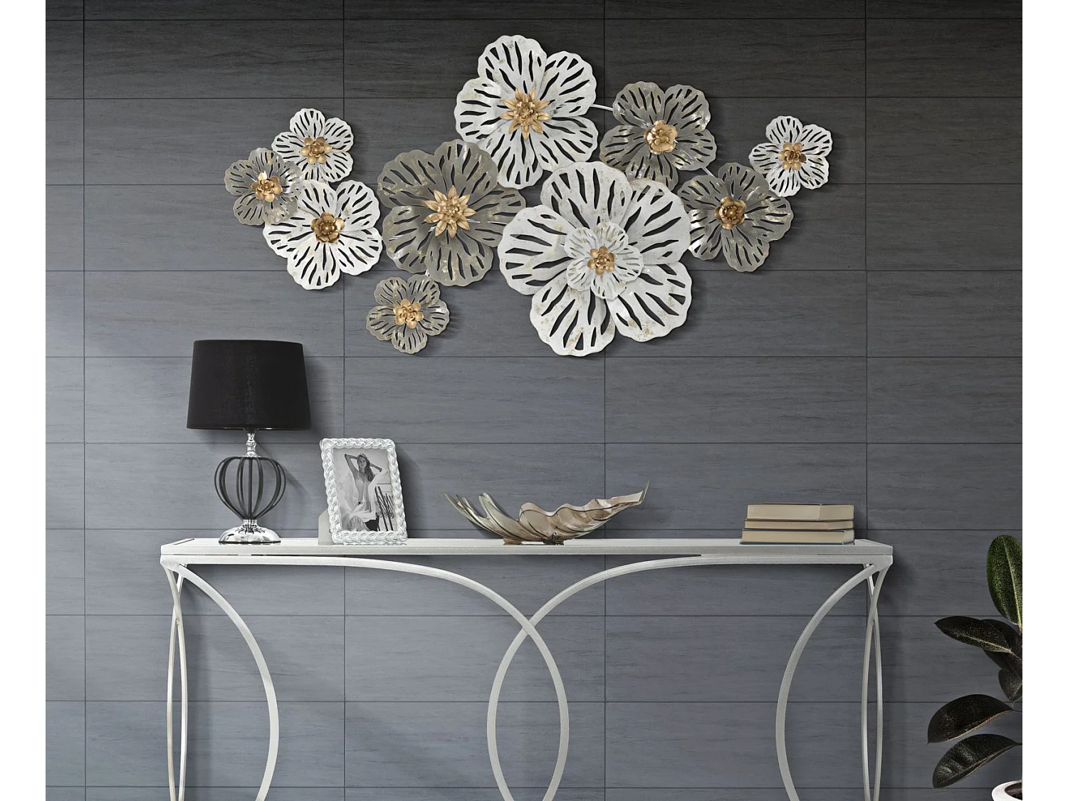 Décoration Murale en Métal "Lory" 140cm Multicolore