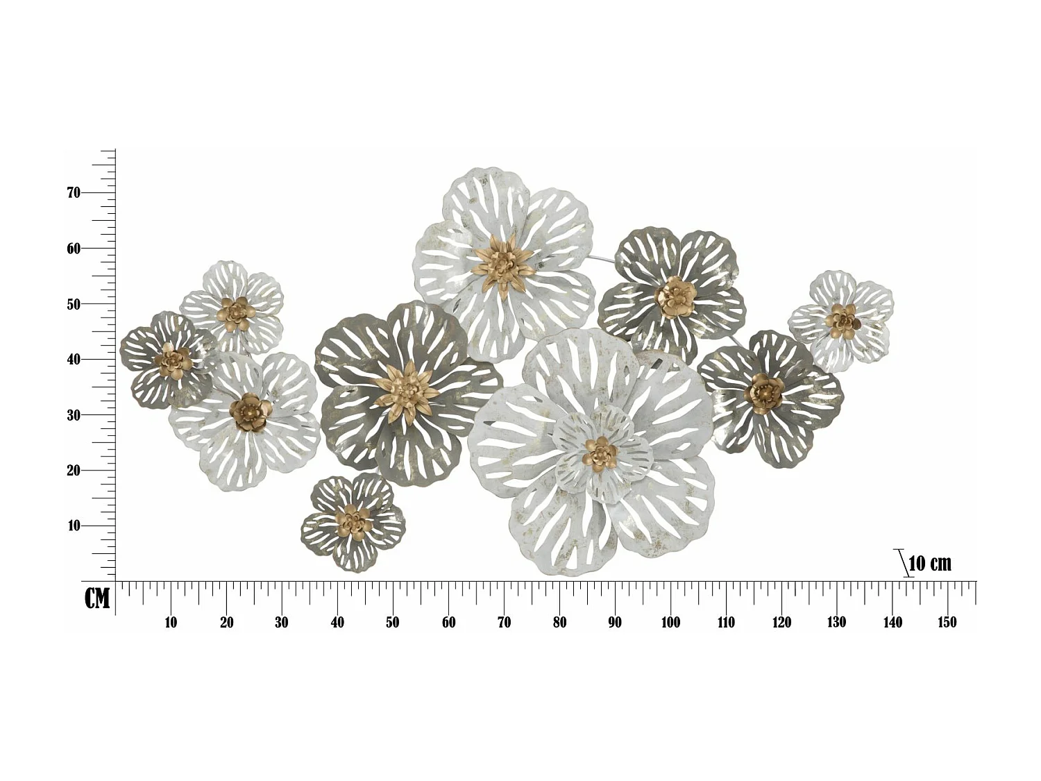 Décoration Murale en Métal "Lory" 140cm Multicolore