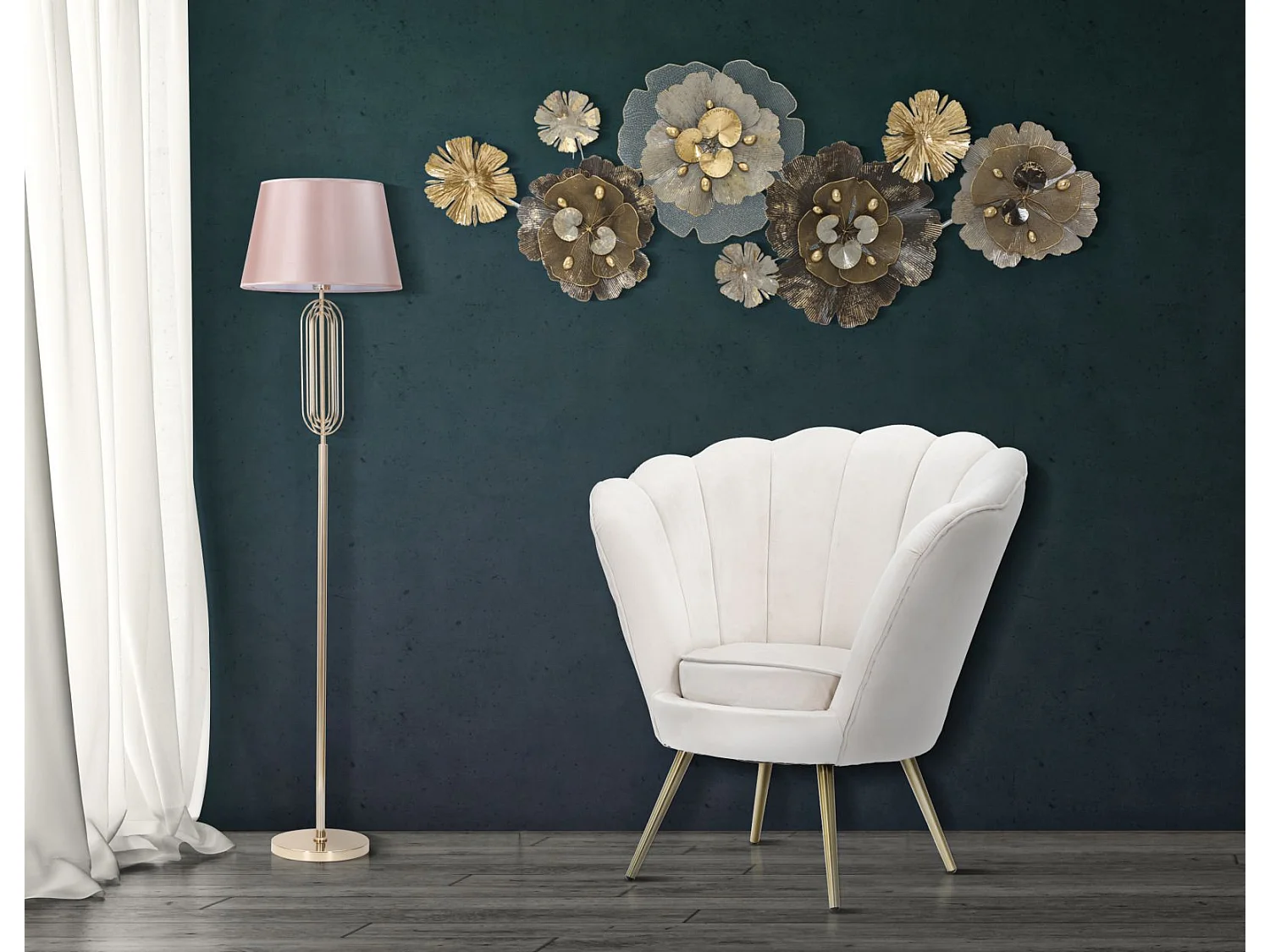 Décoration Murale en Métal "Bungy" 149cm Multicolore