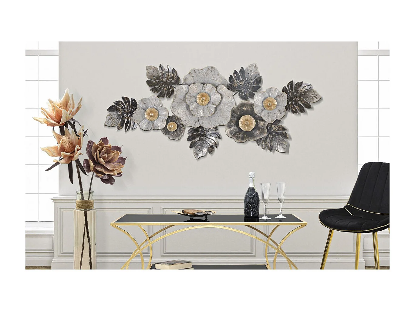 Décoration Murale en Métal "Edy" 152cm Multicolore