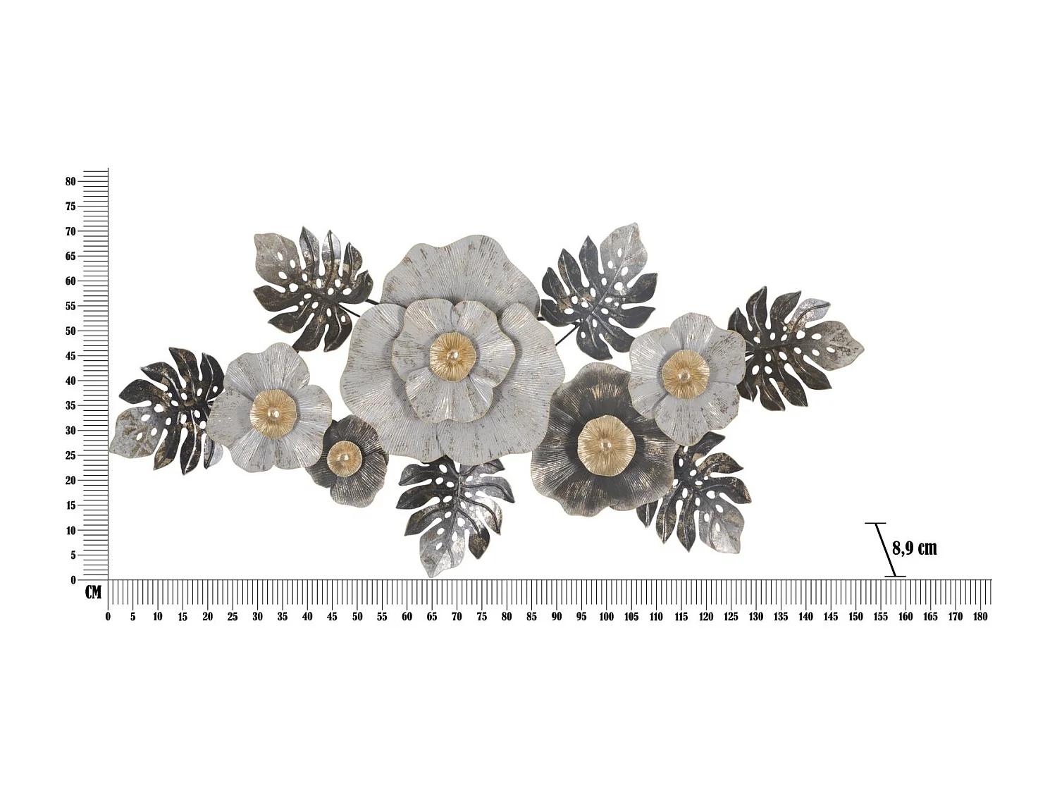 Décoration Murale en Métal "Edy" 152cm Multicolore