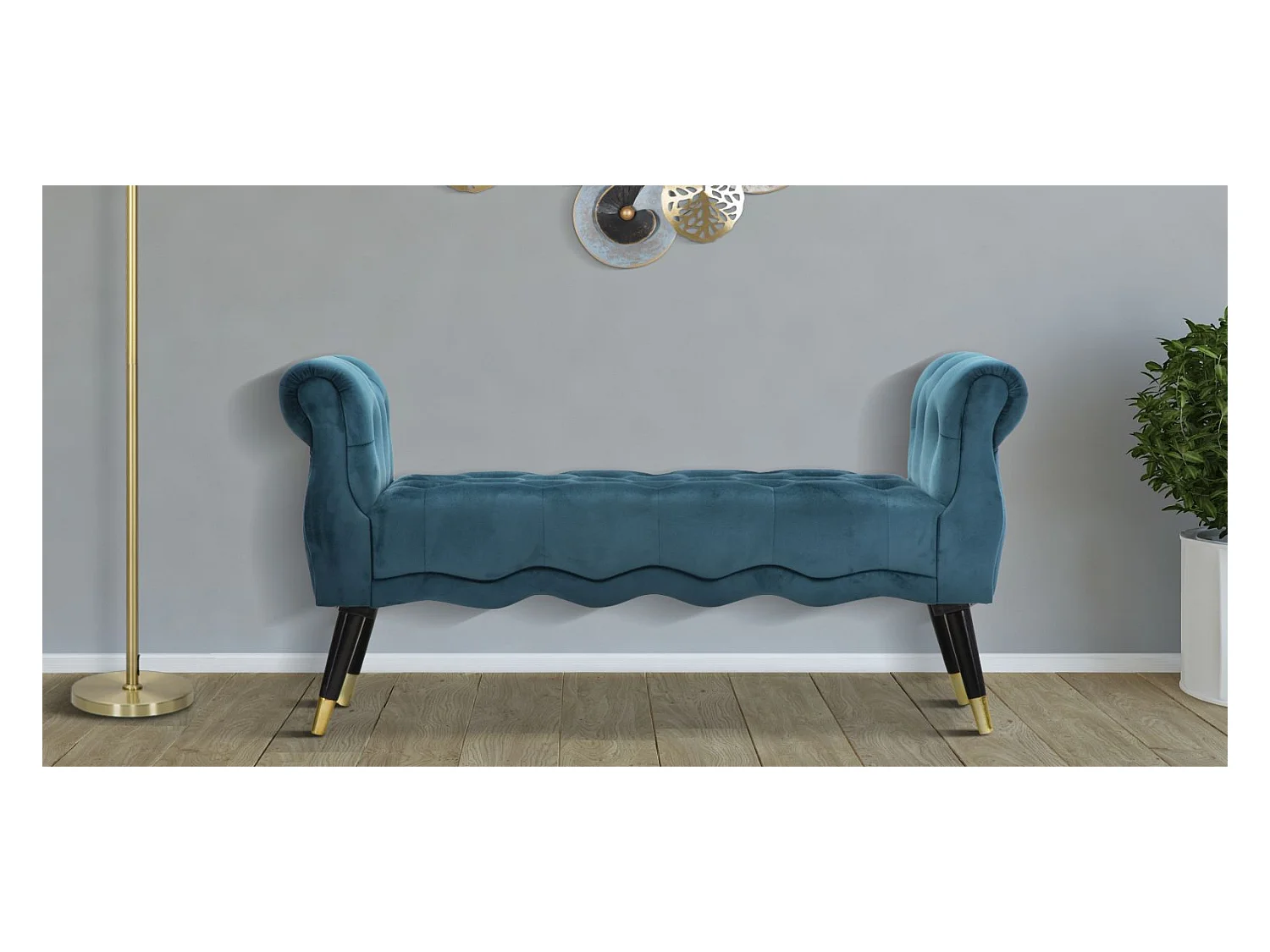 BANCO PARIS OTTAN/OURO CM 120X40X60