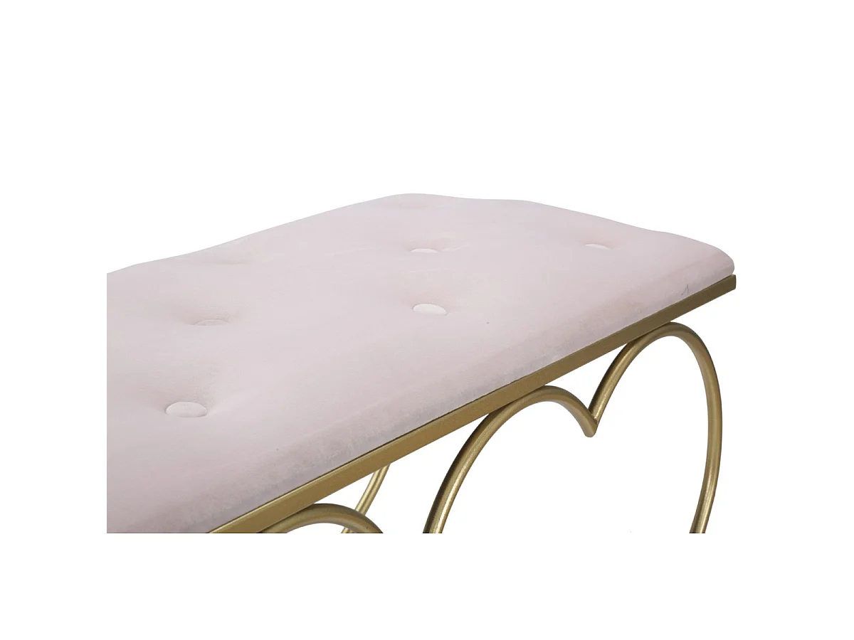Banc Design "Heart" 105cm Rose & Or
