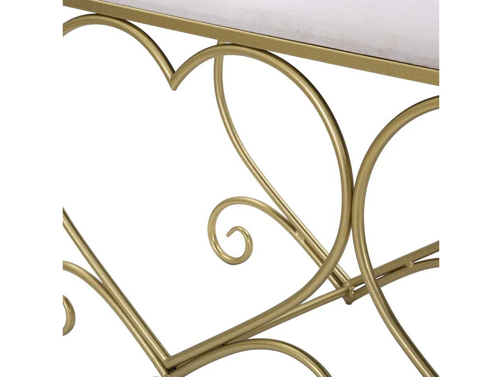 Banc Design "Heart" 105cm Rose & Or