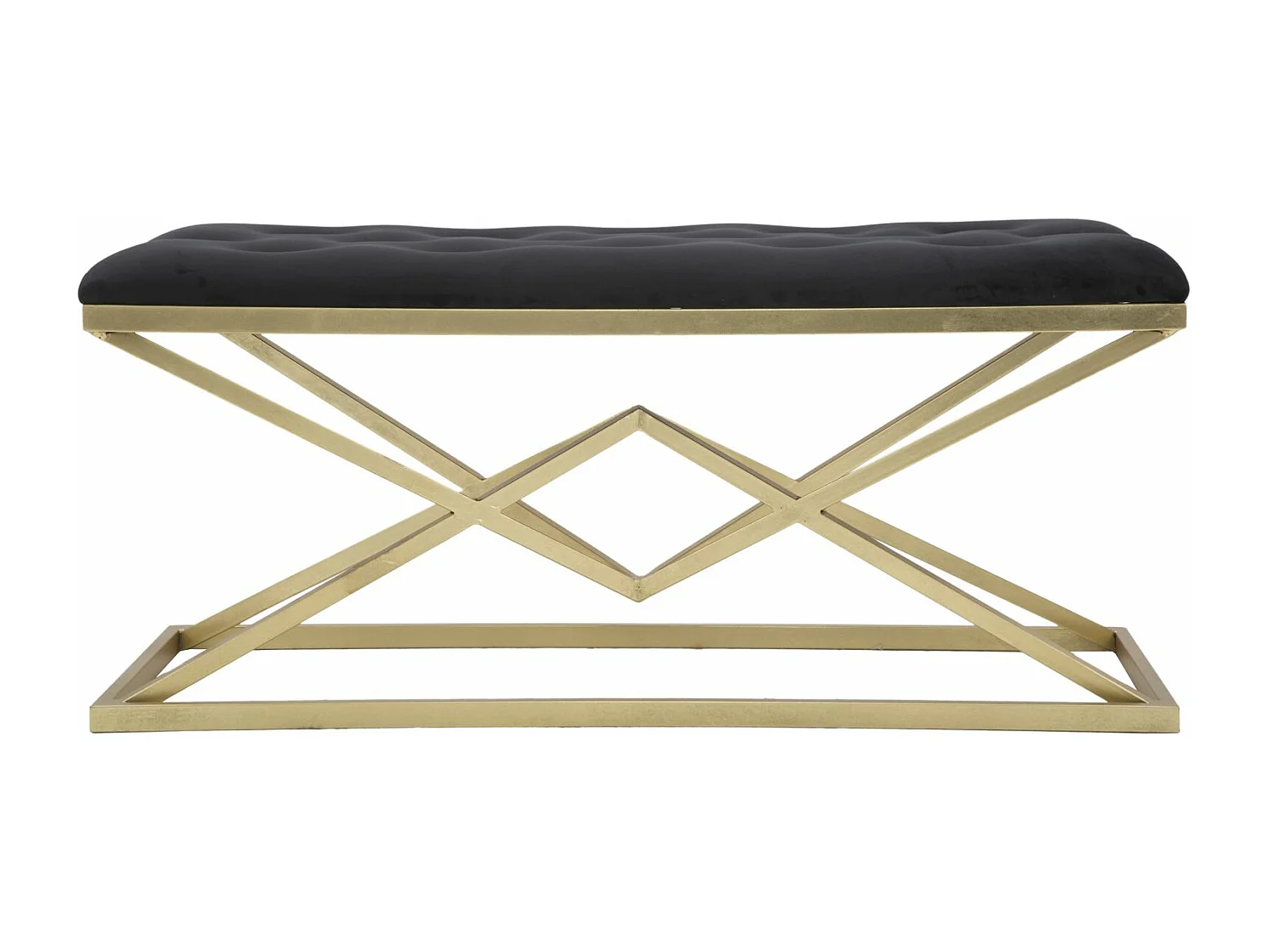 Banc Design "Pyramid" 100cm Noir & Or