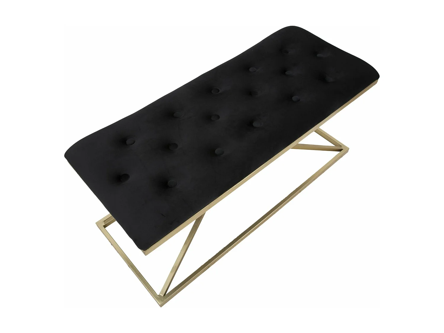 Banc Design "Pyramid" 100cm Noir & Or